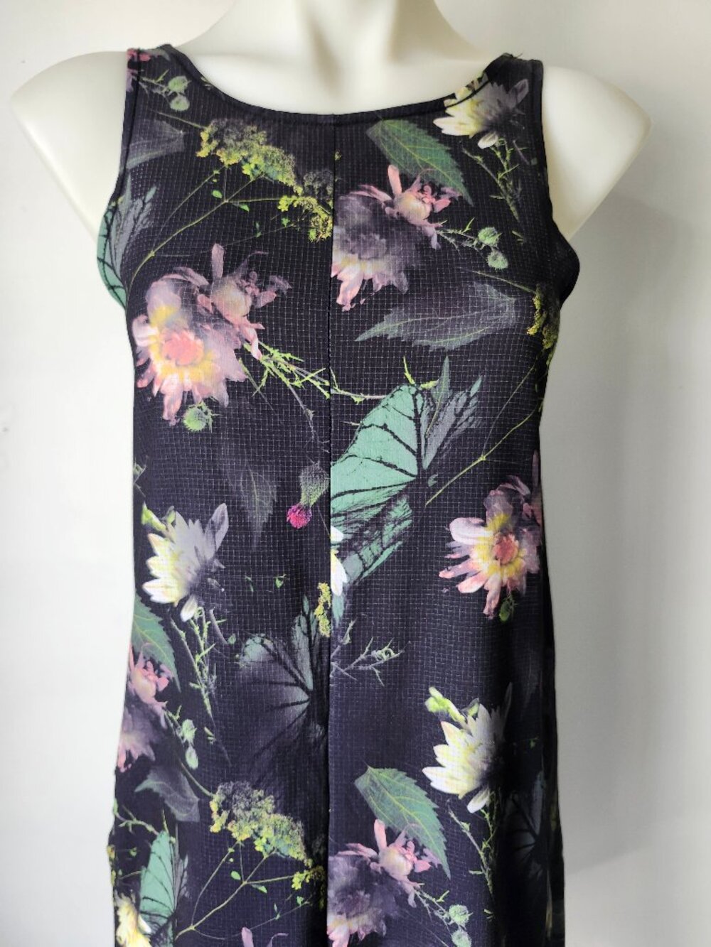 Oiselle Breezy Botanical Floral Technical Sheer Fabric Tank Dress w Pockets - Picture 16 of 16
